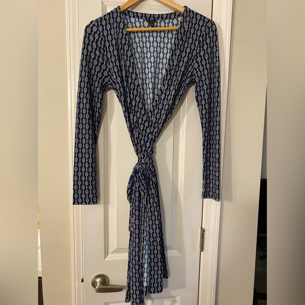 New Ann Taylor Long Sleeve Wrap Dress